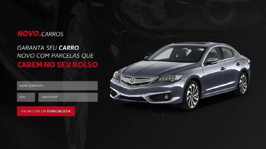 Exemplo de landing page 2 criada no curso